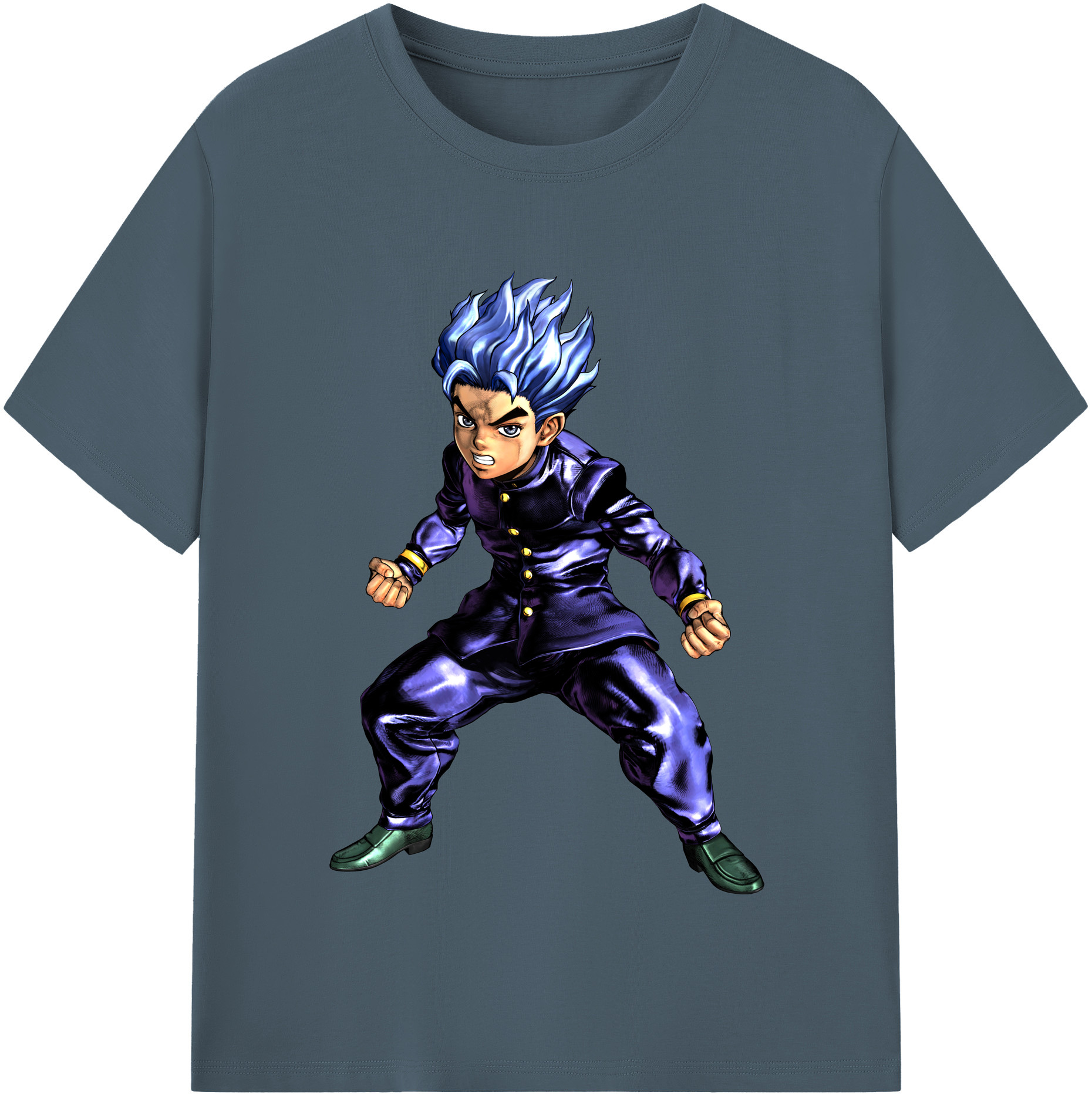 （画像用） ジョジョの奇妙な冒険 広瀨康一 JoJo's Bizarre Adventure Hirose Koichi 綿100％半袖Tシャツ（フロントプリント）